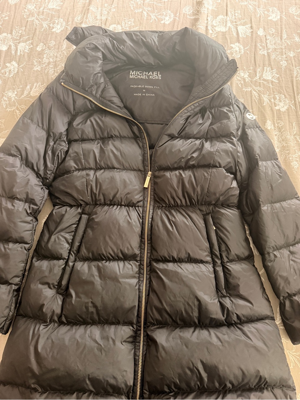 MICHAEL Michael Kors Black Quilted Packable Puffer Coat